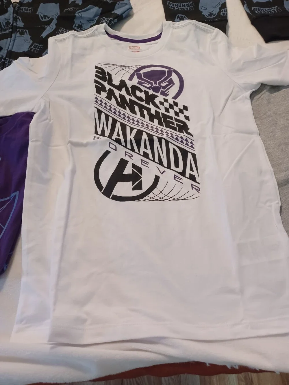 Marvel Black Panter  Boys 5 Piece Matching Bundle Set Blue Purple  NWT M
